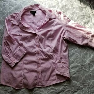 Dusty pink 3/4 sleeve dress shirt